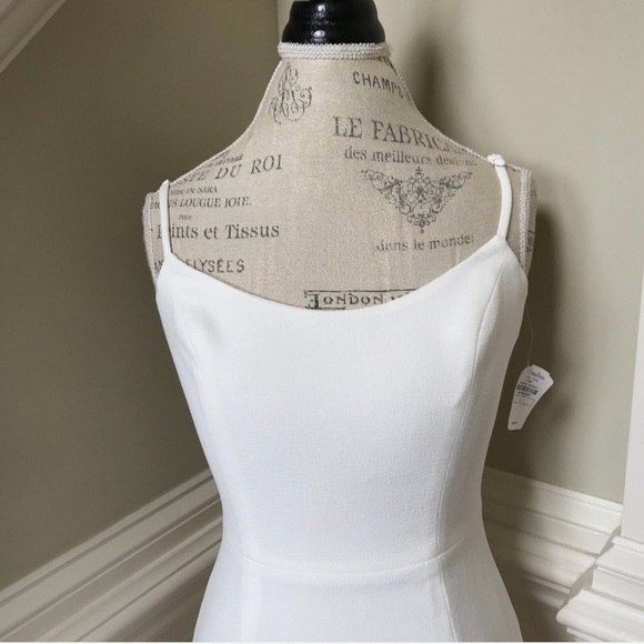 Dress the Population Rory White Midi Dress Sleeveless Fringe Sz Small - Picture 6 of 16